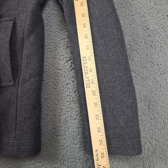 J.CREW Women's 6T Stadium Cloth Nello Gori Peacoat Gray Wool Double Breasted - Picture 8 of 9